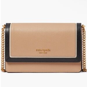 Kate Spade New York Morgan Colorblocked Saffiano Leather Flap Chain Wallet